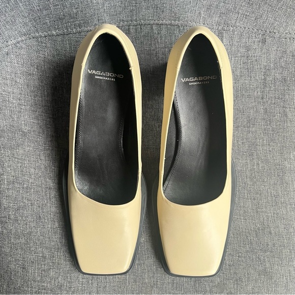 Vagabond Womens Edwina Square Toe Pumps Biscotti Size EU40 US9.5-10 3" Heel - Picture 3 of 8